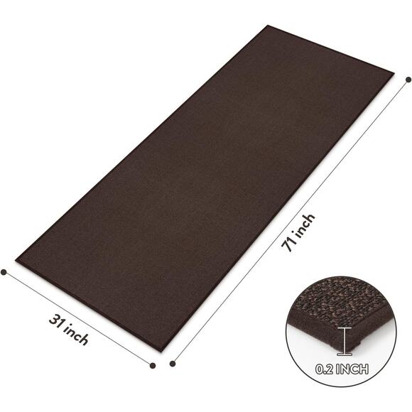 Runner Rug Non Slip, Washable Mat, Anti Fatigue (Brown, 31''x71'') - Picture 2 of 5